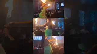 Flame work in progress. 💚🔥 #fire #bellydance #lounge #entertainment #bellydancer #bellydancelife