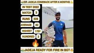 RAVINDRA JADEJA COMEBACK 🔥