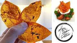FRIED TOMATO SKINS - Beautiful and Tasty Garnish