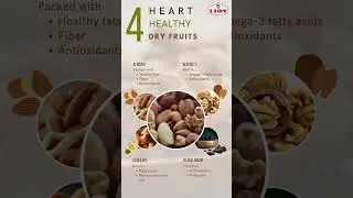 🤩4 Heart-Healthy and Delicious Dry Fruits😋 #shorts #healthytips