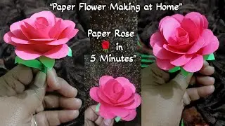 Easy minni Paper  Rose Flower Making 🌹 | DIY Paper Flower at Home #diycraft #diy 