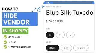 How To Remove Vendor Name on Shopify Dawn Theme Product Page