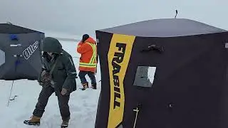 Too cold for ice fishing too windy 45 klm.per hour9