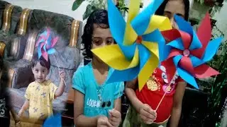 simple way of making beautiful paper fan | kattadi,