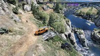 NPCs Stunt Jump with Beautiful Waterfall - Grand Theft Auto V part 14