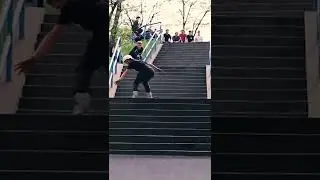 Hedonskate #shorts Crazy STREET LINE with rail grinds and 720 spin