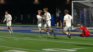 Volkmann's hat trick sends Blugolds men's soccer to WIAC Tournament championship game