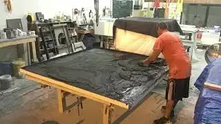 Casting GFRC concrete table top