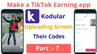 TikTok Earning App || part 7 || Uploadng Screen || kodular, Appybuilder, Casagbic ||Divyanshu||