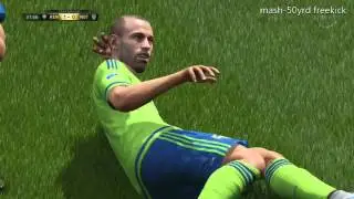FIFA16-epic goal halfway line freekick by mascherano!