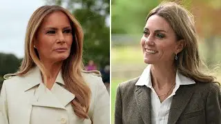 Princess Kate and Melania Trump twin in matching Ralph Lauren outfits for historic engagement
