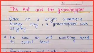 ant and grasshopper small story | ant and grasshopper story writing | ant and grasshopper 10 lines