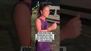 Vit&oacute;ria Strada chega deslumbrante em evento com vestido feito &agrave; m&atilde;o e deixa todos de boca aberta 😱