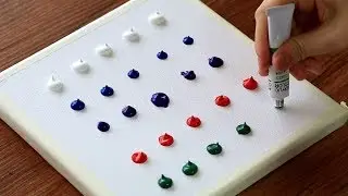 Easy Acrylic Painting on canvas #107 Landscape techniques｜Satisfying Relaxing｜Abstract Demonstration