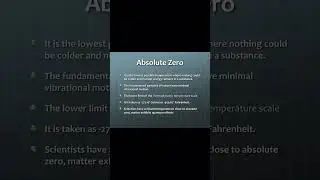 Absolute zero temperature #chemistry #physics #science #scienceshorts #physicsshorts #shorts #viral