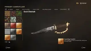 Call of Duty: WWII Multiplayer - Trench Knife Gold Leopard and Cheetah