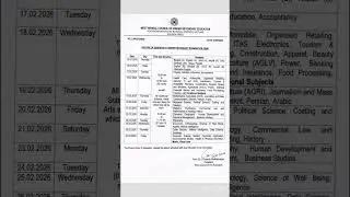 HS Class 12 4th Semester Exam Routine 2026: Higher Secondary Third Semester Exam Routine Published!