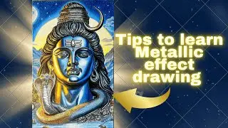 4 Things to master metallic effect drawing #mahashivratri #metallicart #colorpencilart #arttutorial