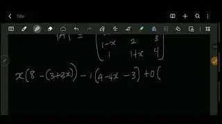 Finding the determinant of a 3 &times; 3 matrix ( JAMB QUESTION) 