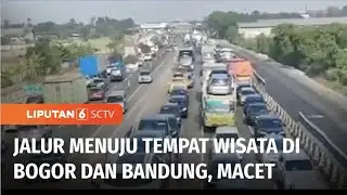 Macet Panjang di Tol Cikampek arah Bandung, Contraflow Diberlakukan | Liputan 6