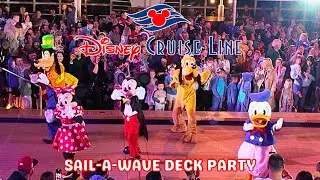 Sail-a-Wave Deck Party | Aboard the Disney Wonder | Disney Cruise Line | 7 Night Cruise | 4K