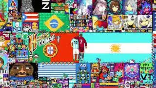 /r/place Reddit Place - Portugal and Argentina 4K TIMELAPSE