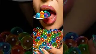 ASMR Eating Rainbow Jelly Balls 🍬 | Super Satisfying Sounds
