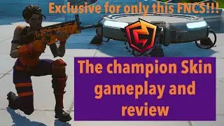 *NEW* Exclusive THE CHAMPION Skin Gameplay and Review (FNCS Skin) Fortnite Battle royale