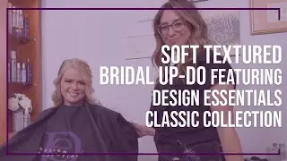 Soft Textured Bridal Up-do featuring Design Essentials Classic Collection