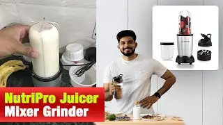 NutriPro Juicer Mixer Grinder - Smoothie Maker - 500 Watts (2 Jars & 1 Blade, Silver)