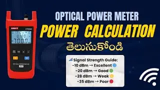 Optical Power Calculation in Telugu | How to Calculate Power in Power meter | Power Calculation
