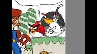 Mario Bros and Angry Birds Fanart WIP Part 2 