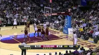 Lebron James 28 points, 14 in 3rd quarter (4 sick dunks) vs cleveland Cavaliers 02.17.2012