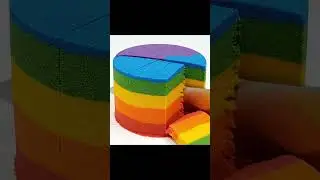 Нарезка Радужного Торта из Кинетического Песка АСМР 🌈 | Так Удовлетворительно | #shorts