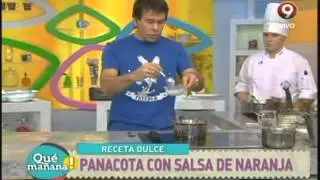 Panacota con salsa de naranja