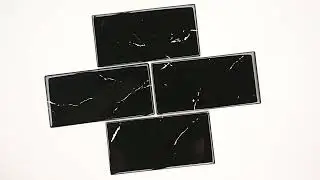 Nero Marquina 3x6 Glass Subway Tile