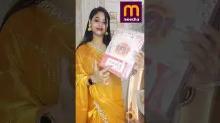🥰 Meesho Saree haul @320 rs / Banarsi silk / Georgette/ jimmy choo #shorts