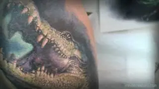 crocodile  realistic tattoo