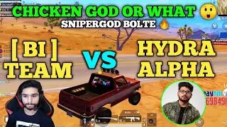 Bi team vs Hydra alpha 🔥 full intense fight in cr elites custom | Chicken dinner | Pubg emulator