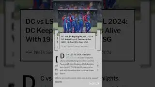Dc vs LSG  15 may 2024 English reading daily short news #ipl