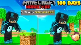 100 Days But  RANDOM BLOCK Gives OP ITEMS In Hardcore Minecraft 😰