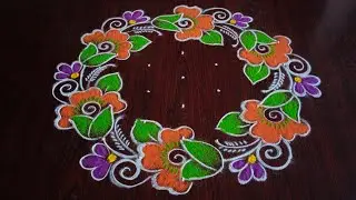 sankarthi special rangoli design (7×4) dot's....