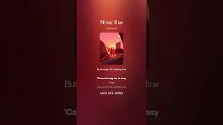 Mirror Time Upbeat  (Modern Pop R&B ver's 1 )