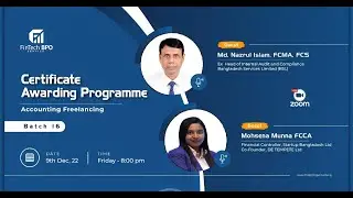 Accounting Freelancing: : Certificate Awarding Programme Batch 16 |FinTech BPO