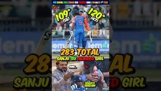 India Score 283 🔥 Sanju Six Injured Fan Girl 😥 Tilak 120 and Sanju 109 😍 4th T20i #shorts #indvssa