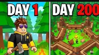 Roblox 200 days to build afk base gone Wong in 99 nights in the forest 
