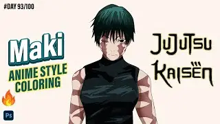 Day 93 | Maki Zen&rsquo;in Drawing 🔥✨ | Jujutsu Kaisen | 100 Days Drawing Challenge