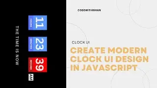Create Modern Clock Ui Design in JavaScript