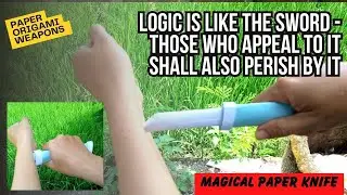 Paper Origami Weapons - How To Make Magical Paper Knife - Paper Weapon MAGIC KNIFE