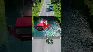 Самосвалы проезжают мимо водоёма №19 | #водоём #beamngdrivemods #beamnglive #beamngcrash
